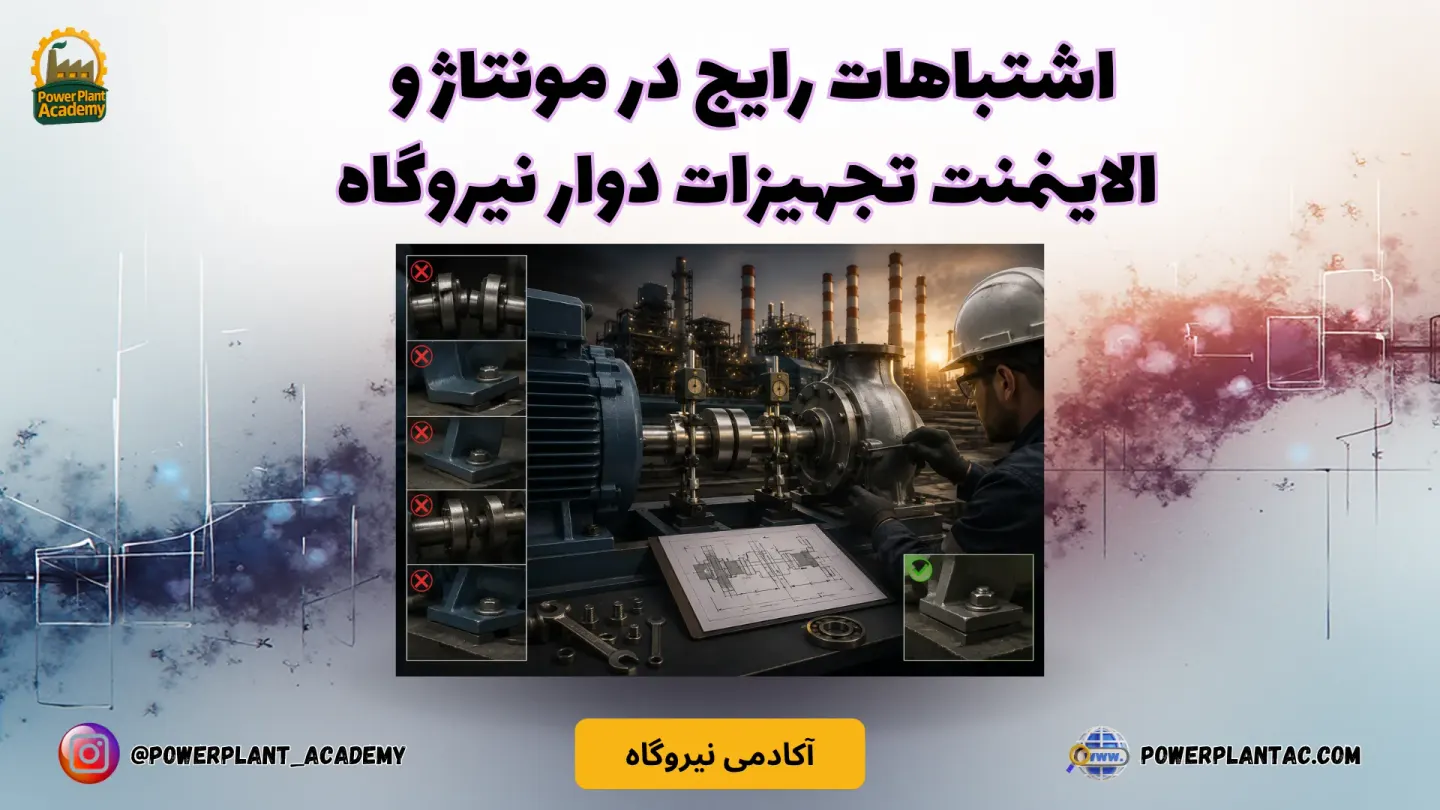 اشتباهات رایج در مونتاژ و الاینمنت تجهیزات دوار نیروگاه